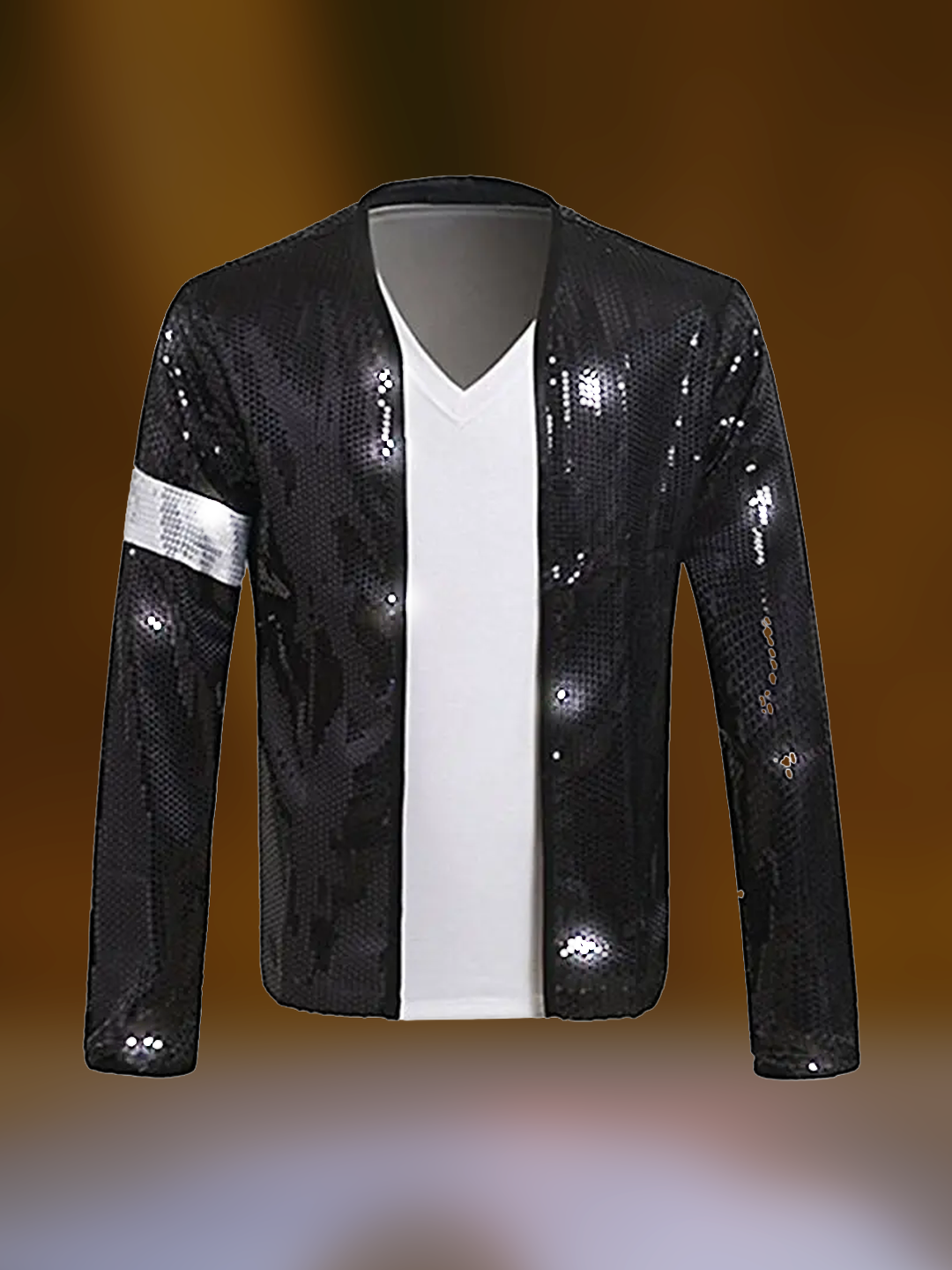 Billie Jean-Style Sequined Jacket with Armband