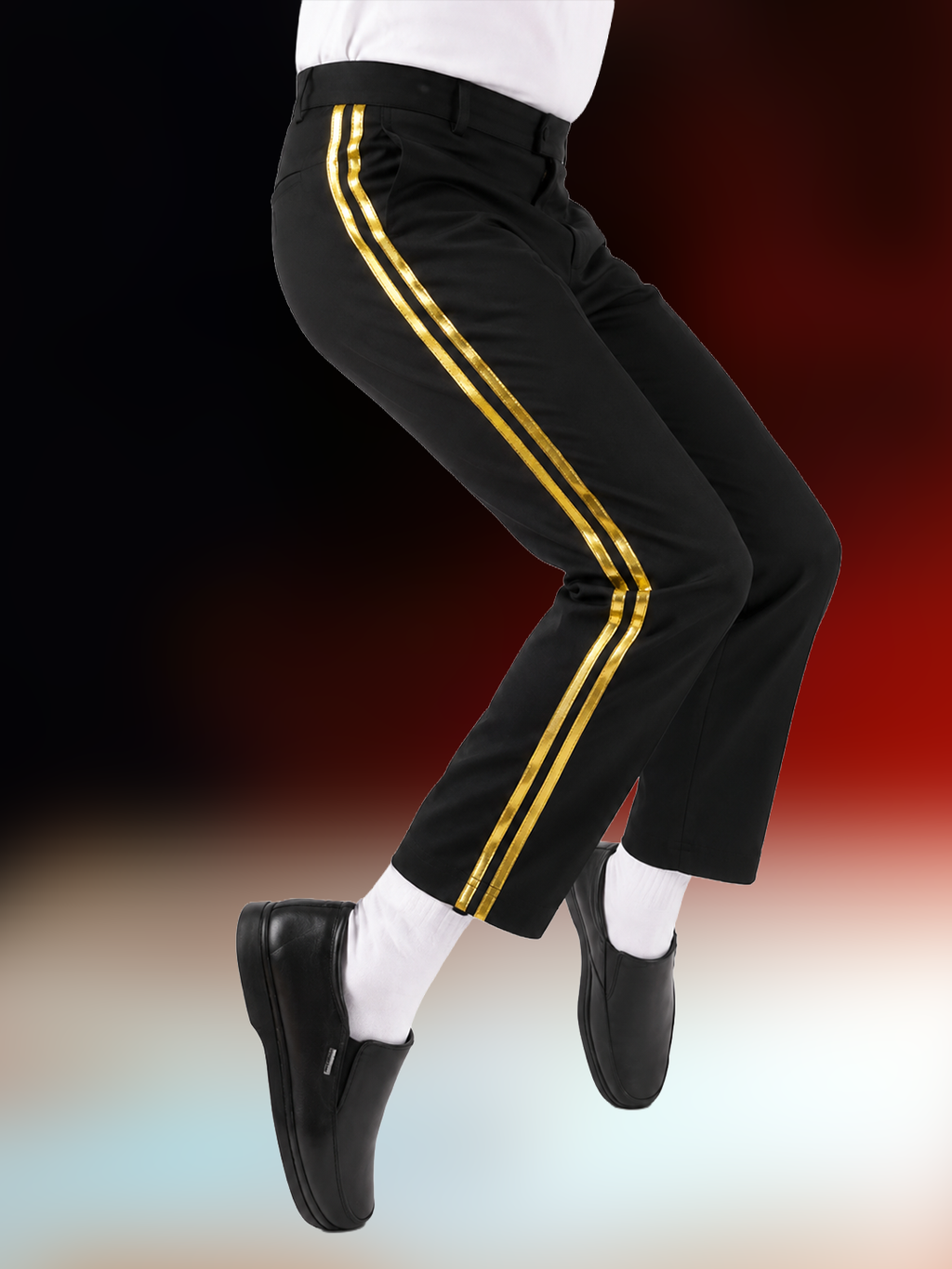 Pants with Double-Gold Stripe